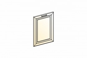 Атланта Дверь глухая L600 (эмаль) (Белый глянец патина золото) в Саргатском - sargatskoe.katalogmebeli.com | фото