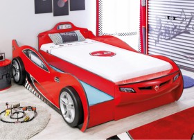 CARBED Кровать-машина Coupe с выдвижной кроватью Red 20.03.1306.00 в Саргатском - sargatskoe.katalogmebeli.com | фото 1