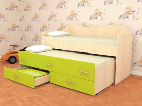Кровать детская Нимфа двухместная 2.0 Венге/Дуб молочный в Саргатском - sargatskoe.katalogmebeli.com | фото 2