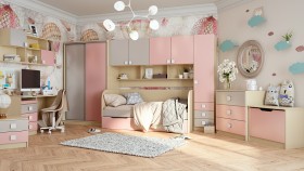 Детская комната Грэйси (Розовый/Серый/корпус Клен) в Саргатском - sargatskoe.katalogmebeli.com | фото 13