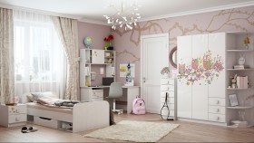 Детская комната Совушки (Белый/корпус Выбеленное дерево) в Саргатском - sargatskoe.katalogmebeli.com | фото 5