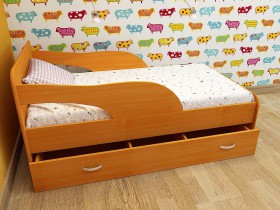 Кровать детская Максимка Млечный дуб/Венге в Саргатском - sargatskoe.katalogmebeli.com | фото 4
