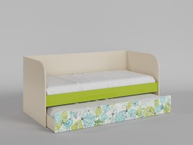 Диван-кровать Твит (Зеленый/корпус Клен) в Саргатском - sargatskoe.katalogmebeli.com | фото