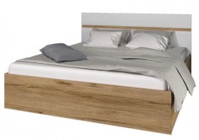 Ким кровать 1,4 (Дуб сонома/белый глянец) в Саргатском - sargatskoe.katalogmebeli.com | фото