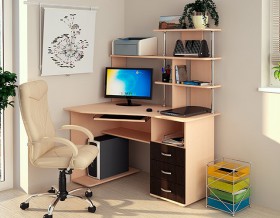 Компьютерный стол Форест NEW (венге/лоредо) в Саргатском - sargatskoe.katalogmebeli.com | фото