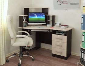 Компьютерный стол Каспер (венге/лоредо) в Саргатском - sargatskoe.katalogmebeli.com | фото 1