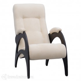 Кресло для отдыха Неаполь Модель 9 без лозы (Венге-эмаль/Ткань Ваниль Verona Vanilla) в Саргатском - sargatskoe.katalogmebeli.com | фото