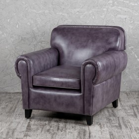 Кресло кожаное Элегант (Фиолетовый) в Саргатском - sargatskoe.katalogmebeli.com | фото 1