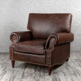 Кресло кожаное Лофт Аристократ (ширина 1100 мм) в Саргатском - sargatskoe.katalogmebeli.com | фото