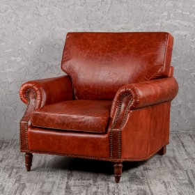 Кресло кожаное Лофт Аристократ (кожа буйвола) в Саргатском - sargatskoe.katalogmebeli.com | фото 1