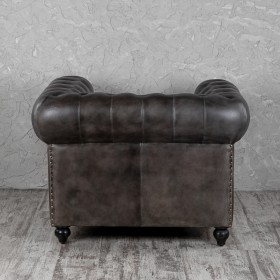 Кресло кожаное Лофт Честер (акация) в Саргатском - sargatskoe.katalogmebeli.com | фото 7