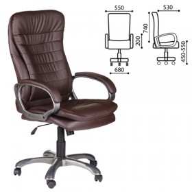 Кресло офисное BRABIX Omega EX-589 (коричневое) в Саргатском - sargatskoe.katalogmebeli.com | фото 1
