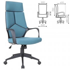 Кресло офисное BRABIX Prime EX-515 (голубая ткань) в Саргатском - sargatskoe.katalogmebeli.com | фото 1