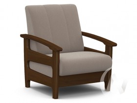 Кресло для отдыха Омега (орех лак/CATANIA COCOA) в Саргатском - sargatskoe.katalogmebeli.com | фото