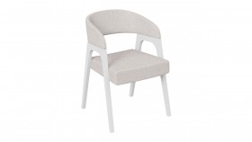 Кресло «Техас 1» (Белый матовый/Шенилл Estetica Vanille №220) в Саргатском - sargatskoe.katalogmebeli.com | фото 1