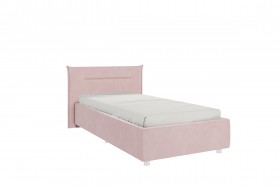 Кровать 0.9 Альба с основанием (Нежно-розовый велюр) в Саргатском - sargatskoe.katalogmebeli.com | фото