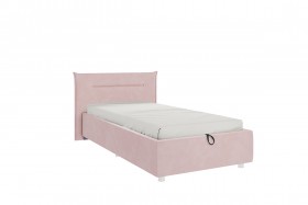Кровать 0.9 Альба (Нежно-розовый велюр/под-мех) в Саргатском - sargatskoe.katalogmebeli.com | фото