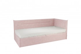 Кровать 0.9 Альба Тахта (Нежно-розовый велюр) в Саргатском - sargatskoe.katalogmebeli.com | фото 1