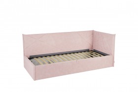 Кровать 0.9 Бест Тахта (Нежно-розовый велюр) в Саргатском - sargatskoe.katalogmebeli.com | фото 3
