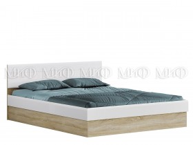 Кровать 1,4 спальня Фортуна (Дуб сонома/белый глянец) в Саргатском - sargatskoe.katalogmebeli.com | фото