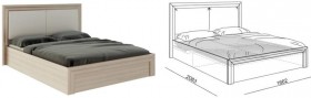 Кровать 1,6 Глэдис (М32) с подъемным механизмом в Саргатском - sargatskoe.katalogmebeli.com | фото 2