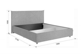 Кровать 1,6 Квест с подъемным механизмом (Топаз велюр) купить в Саргатском - sargatskoe.katalogmebeli.com | фото 2