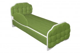 Кровать 160 Атлет 76 Зелёный (мягкий бортик) в Саргатском - sargatskoe.katalogmebeli.com | фото