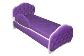 Кровать 160 Гармония 32 Фиолетовый (мягкий бортик) в Саргатском - sargatskoe.katalogmebeli.com | фото 1