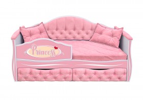 Кровать 160 серии Иллюзия 2 ящика 15 Бледно-розовый (подушки) в Саргатском - sargatskoe.katalogmebeli.com | фото