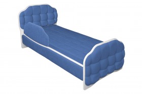 Кровать 170 Атлет 29 Синий (мягкий бортик) в Саргатском - sargatskoe.katalogmebeli.com | фото