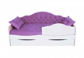 Кровать 170 серии Иллюзия Лайт 1 ящик 32 Фиолетовый (подушки) в Саргатском - sargatskoe.katalogmebeli.com | фото