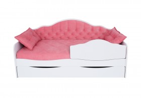 Кровать 170 серии Иллюзия Лайт 1 ящик 89 Розовый (подушки) в Саргатском - sargatskoe.katalogmebeli.com | фото 1