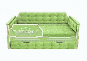 Кровать 170 серии Спорт 1 ящик 81 Фисташка (мягкие боковые накладки) в Саргатском - sargatskoe.katalogmebeli.com | фото