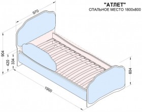 Кровать 180 Атлет 02 Бежевый (мягкий бортик) в Саргатском - sargatskoe.katalogmebeli.com | фото 2