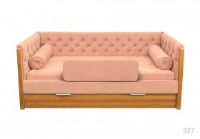 Кровать 180 серии Леди + ящик 15 Бледно-розовый (мягкий бортик/подушка валик) в Саргатском - sargatskoe.katalogmebeli.com | фото 1