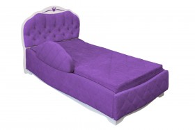 Кровать 190 Гармония Lux 32 Фиолетовый (мягкий бортик) в Саргатском - sargatskoe.katalogmebeli.com | фото