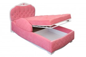 Кровать 190 Гармония Lux 32 Фиолетовый (мягкий бортик) в Саргатском - sargatskoe.katalogmebeli.com | фото 2