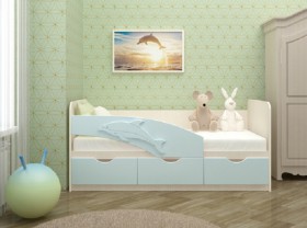 Кровать детская 1,6м Дельфин (Розовый металлик) в Саргатском - sargatskoe.katalogmebeli.com | фото 1