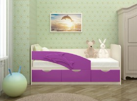 Кровать детская 1,6м Дельфин (Розовый металлик) в Саргатском - sargatskoe.katalogmebeli.com | фото 8