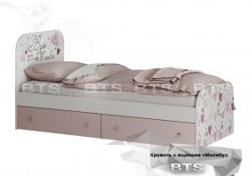 Кровать детская с ящиками КР-10 Малибу в Саргатском - sargatskoe.katalogmebeli.com | фото