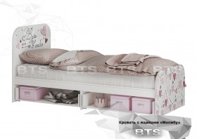 Кровать детская с ящиками КР-10 Малибу в Саргатском - sargatskoe.katalogmebeli.com | фото 2