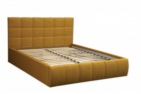 Кровать "Диана" ш. 1400 (Н=1010мм) (жаккард горчица) в Саргатском - sargatskoe.katalogmebeli.com | фото 2