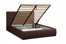 Кровать "Диана" ш. 1600 (Н=1010мм) (жаккард шоколад) в Саргатском - sargatskoe.katalogmebeli.com | фото 2