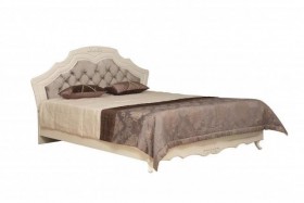Кровать двойная "Кантри" (вудлайн кремовый/патина/ортопед/1820) в Саргатском - sargatskoe.katalogmebeli.com | фото