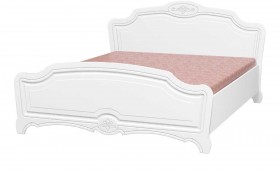 Кровать двойная 1400х2000 (комплект) Лотос (Белый/Белый Глянец) в Саргатском - sargatskoe.katalogmebeli.com | фото 1