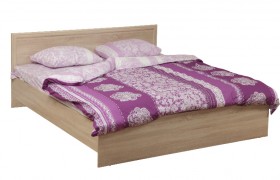 Кровать двойная 21.53 (дуб сонома/отк-мех/1600) в Саргатском - sargatskoe.katalogmebeli.com | фото