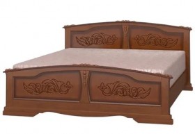Кровать Елена из массива сосны 800*2000 Орех в Саргатском - sargatskoe.katalogmebeli.com | фото 4