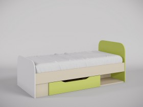 Кровать Эппл 1650х750 (Зеленый/Белый/корпус Клен) в Саргатском - sargatskoe.katalogmebeli.com | фото 1