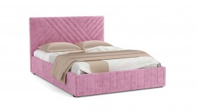 Кровать Гамма ш. 1400 (без основания для хранения) (велюр тенерифе розовый) в Саргатском - sargatskoe.katalogmebeli.com | фото