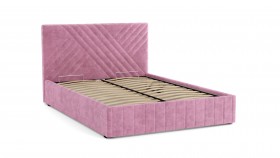 Кровать Гамма ш. 1400 (с основанием для хранения) (велюр тенерифе розовый) в Саргатском - sargatskoe.katalogmebeli.com | фото 2